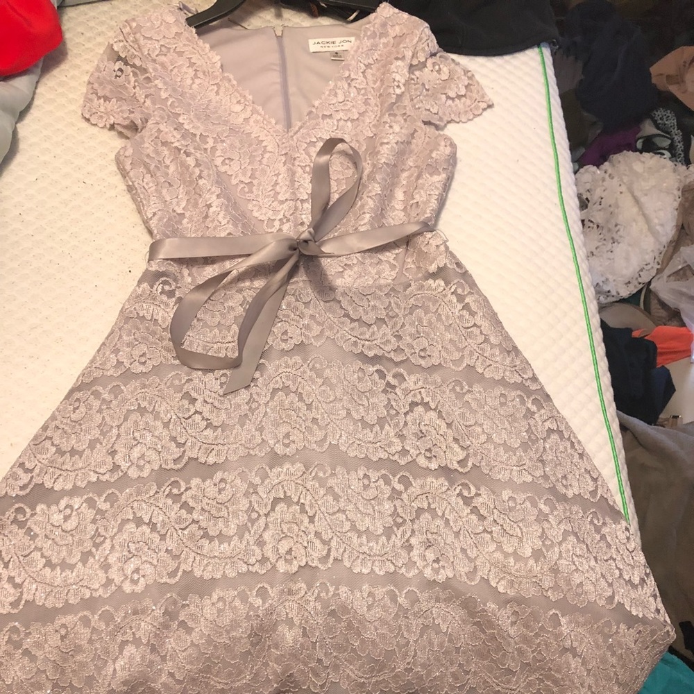 Silver glitter dress